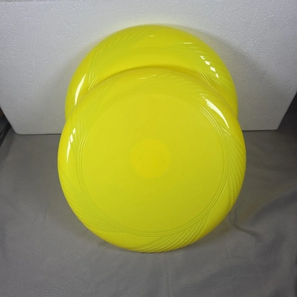 Frisbee Flying Disc Summer Spring‎ Toys Set Of 2 Yellow 10inch